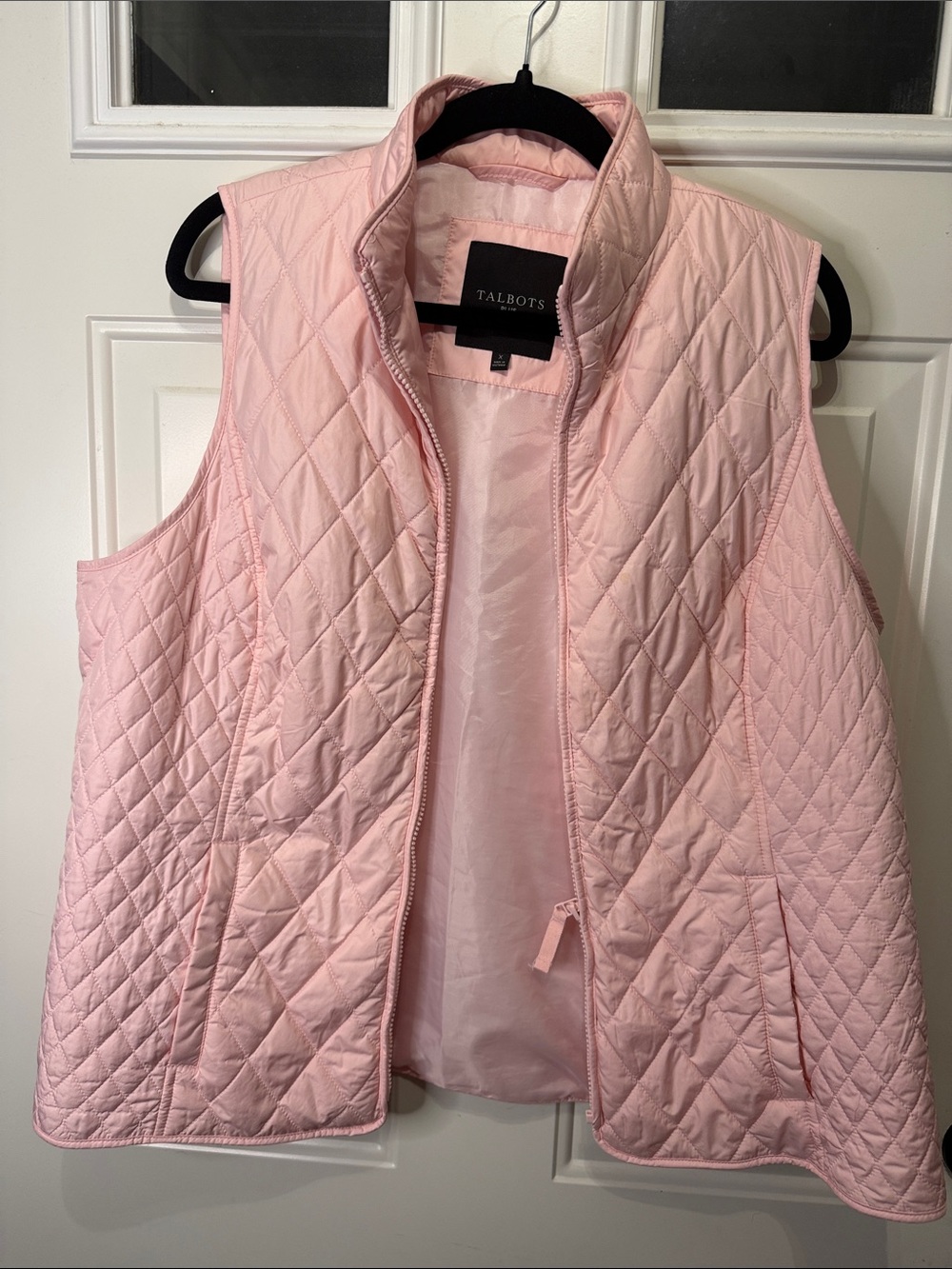 Talbots Light Pink Quilted Sleeveless Vest